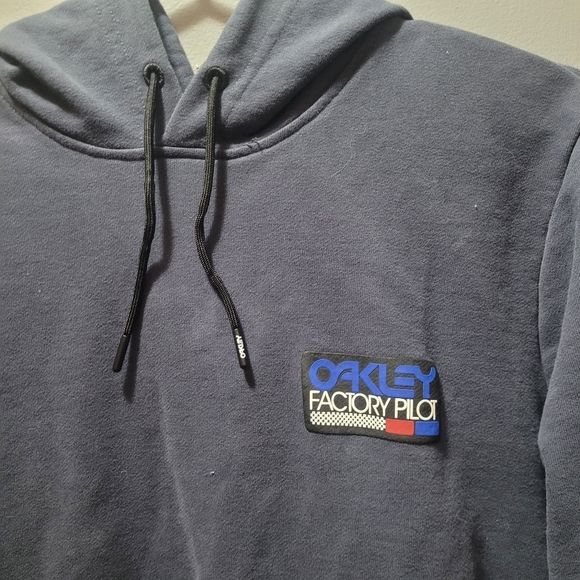 Oakley Factory Pilot Navy Pullover Hoodie M - Picture 2 of 4